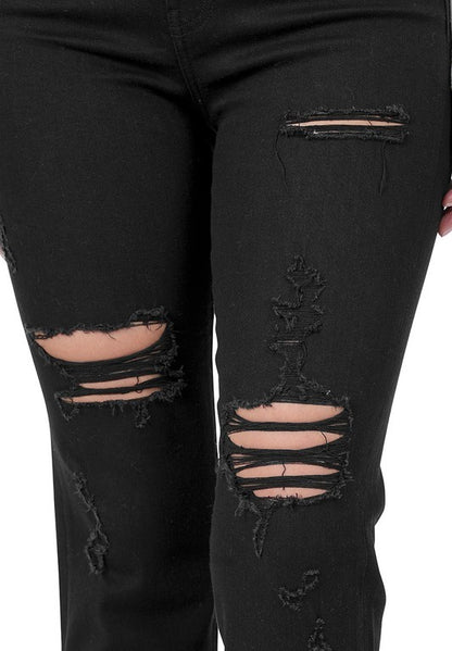 Black Distressed Jeans