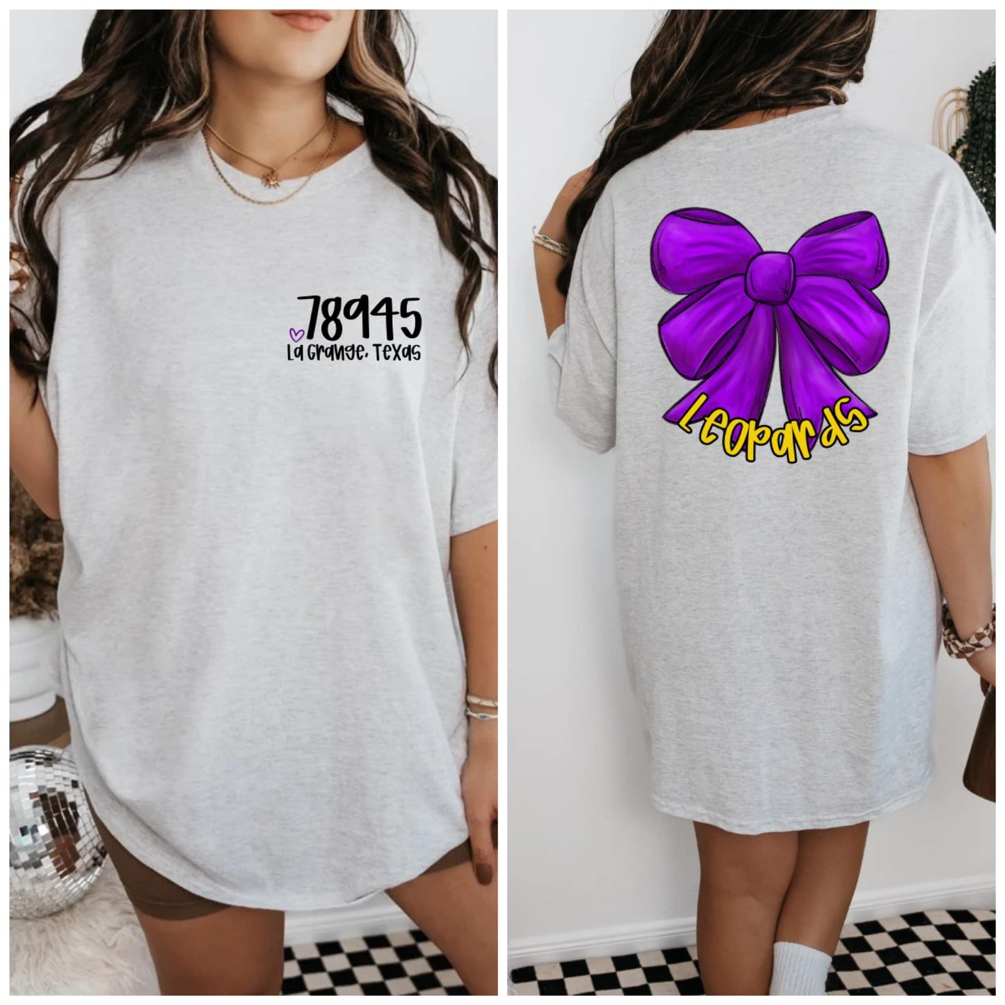 Bow Zip Code Tee ~ Women's