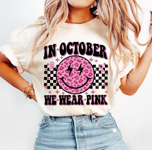 In October We Wear Pink Tee ~ Toddlers, Kids, & Youth