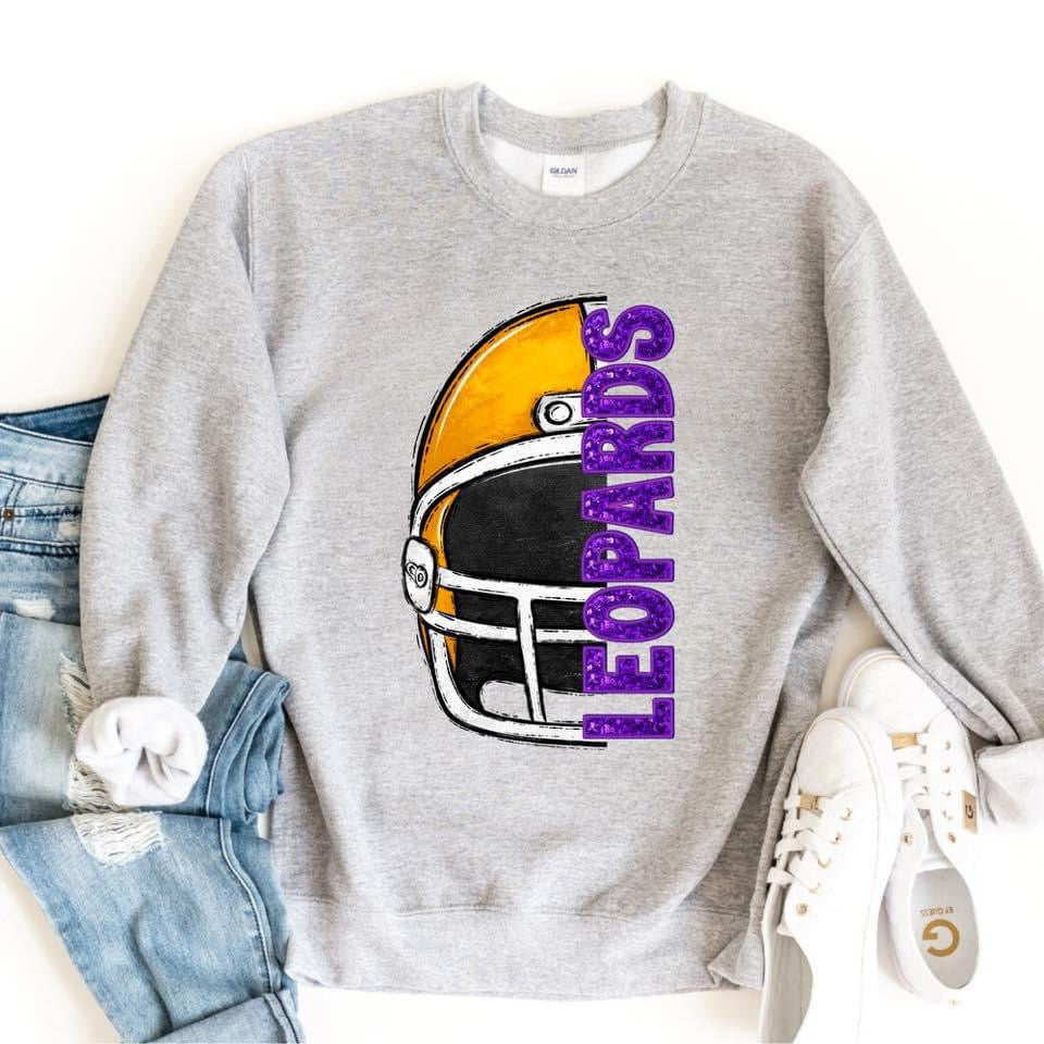 Leopards Helmet Sweatshirt ~ Toddlers, Kids, & Youth