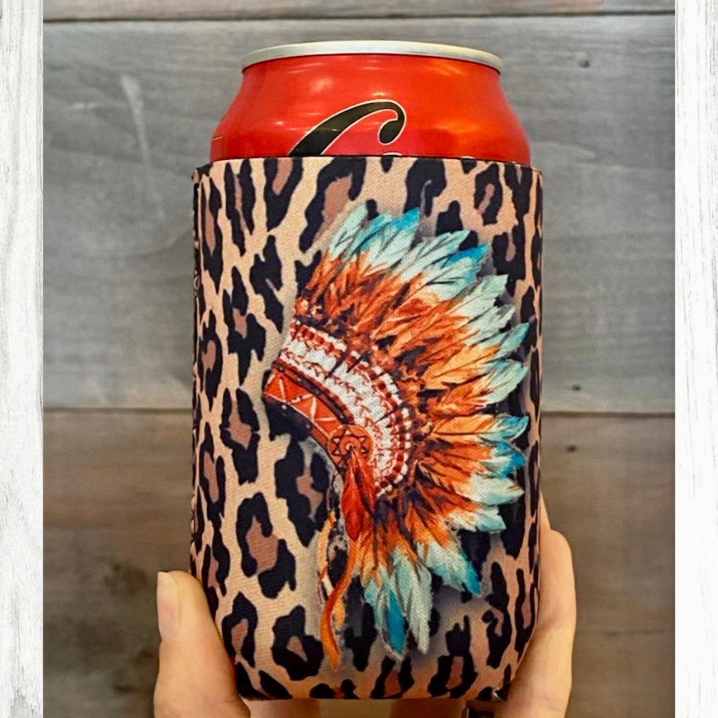 Leopard Headdress Koozie