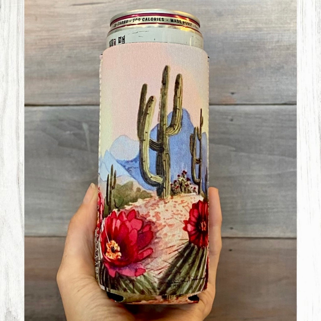 Cactus Desert SLIM Koozie