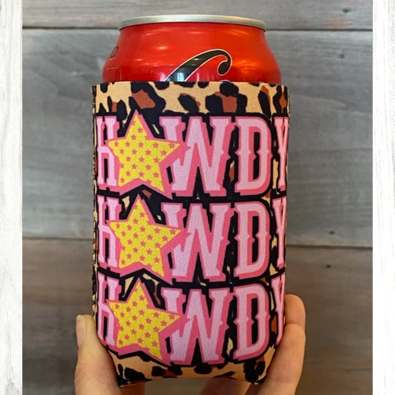 Howdy Leopard Koozie