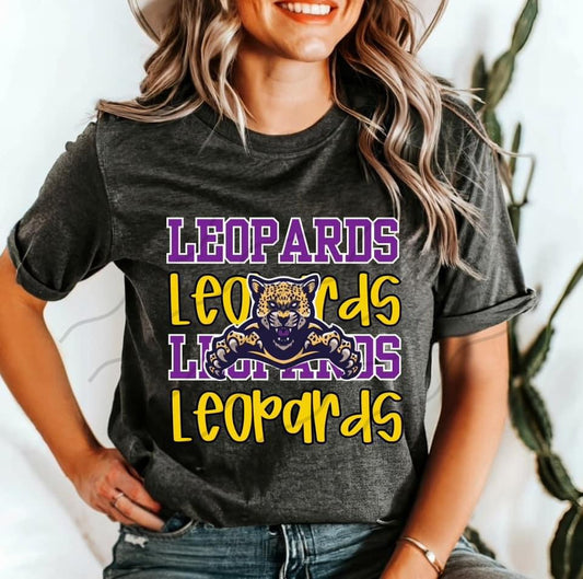 Stacked Leopards Tee ~ Women's