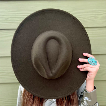 Olive & Leopard Panama Hat