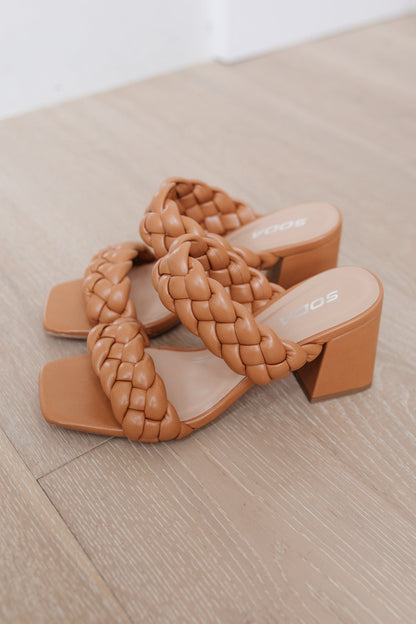 Maya Braided Heels in Tan