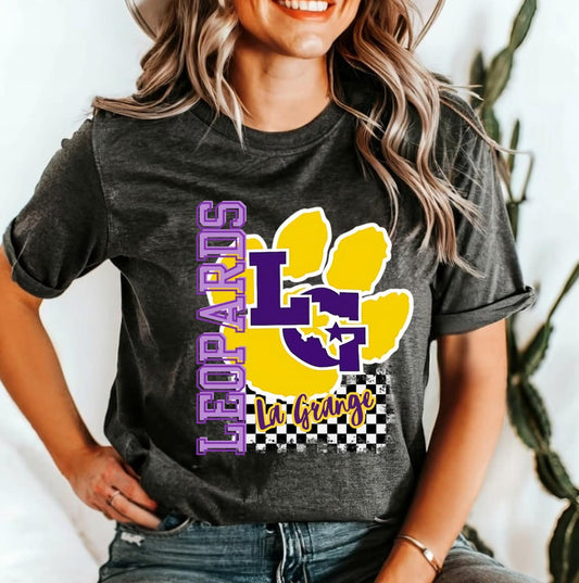 LG Logo Checkered Tee ~ Women's