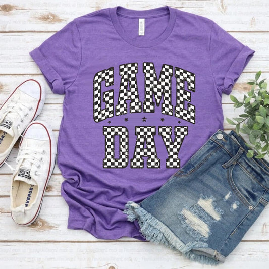 Checkered Game Day Tee ~ Women's