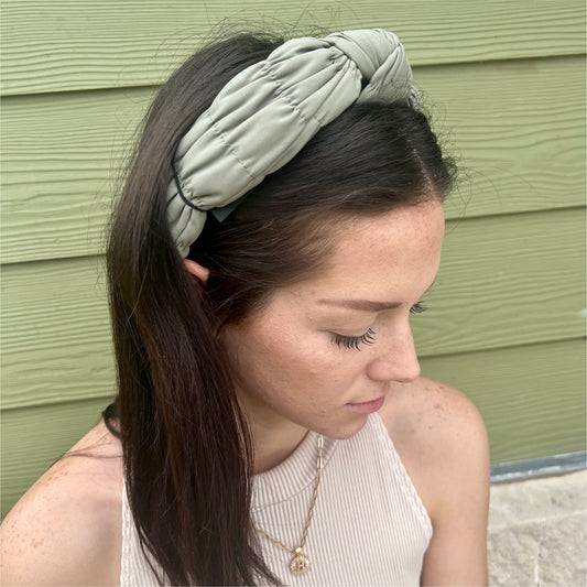 Olive Quilted Headband