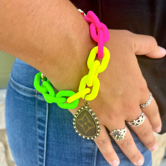 Neon Chain-link Bracelet