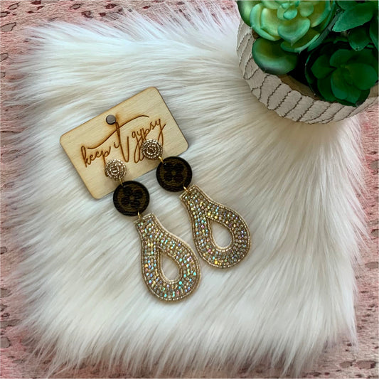 The Groovy Cactus Boutique - Keep It Gypsy Large LV Earrings with