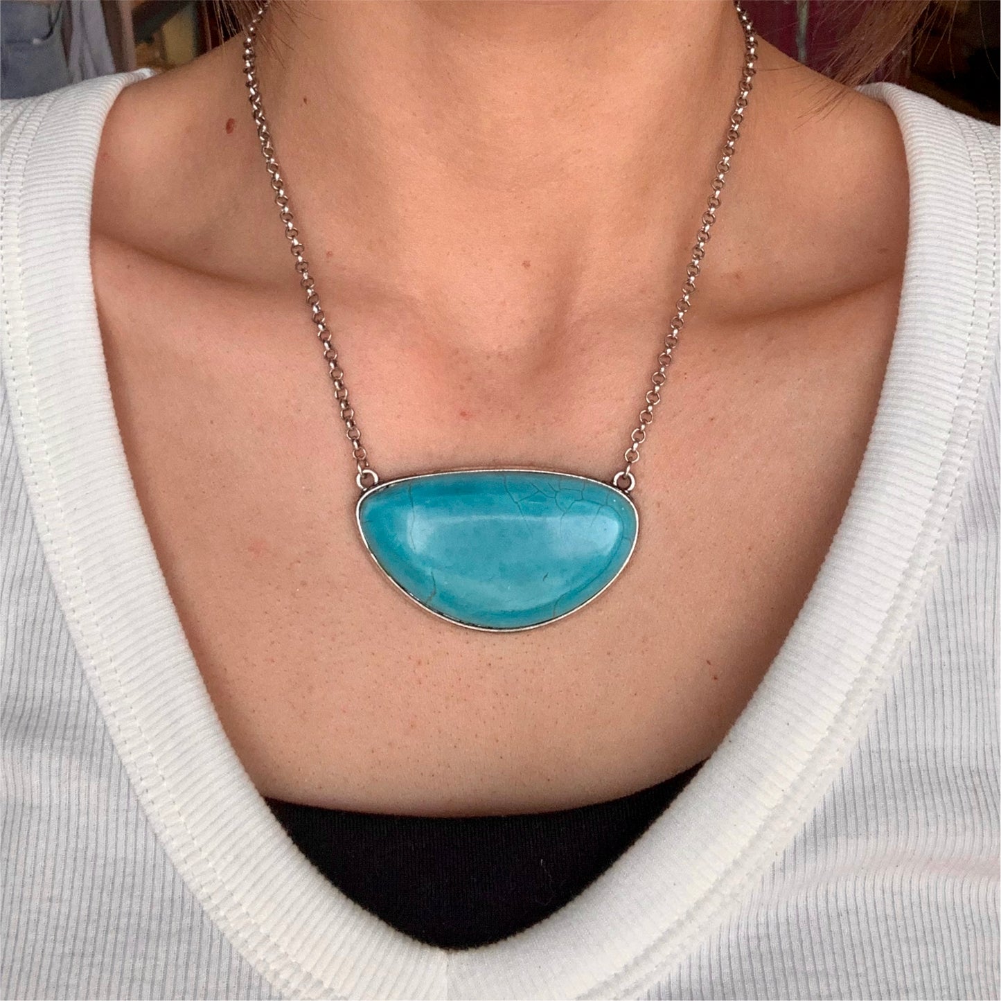 Turquoise Moon Necklace